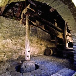 Il gigantesco torchio di tipo piemontese Il gigantesco torchio di tipo piemontese